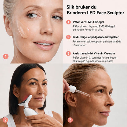 Brioderm 7-i-1 LED ansiktsskulptur